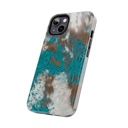 Western Cow Print Design  Phone Case- Lightweight, Impact Resistant Cover for iPhone 6, 6s, 12, 13, 14, 15