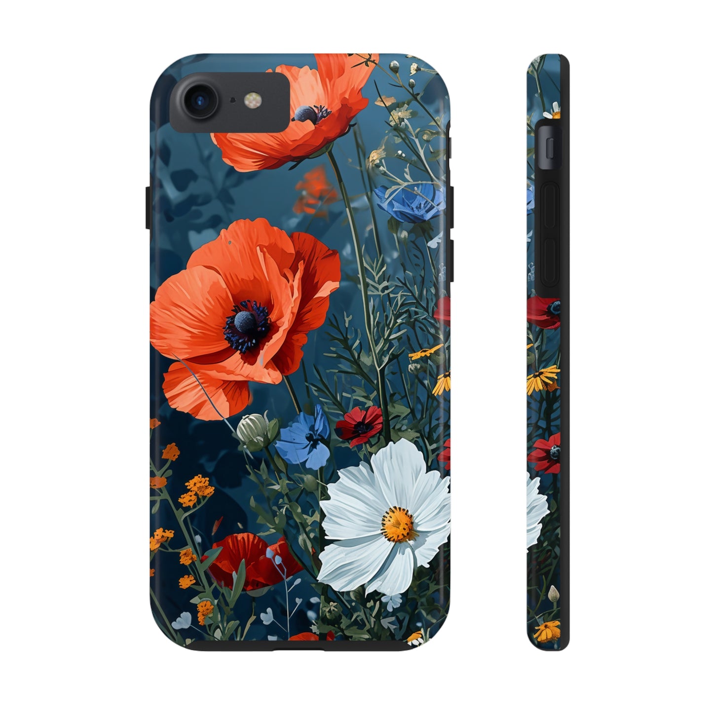 Wildflowers Vibrant Tones Digital print Design Tough Phone Case compatible with a large variety of iPhone models, Gift, Phone Case