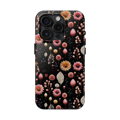 Floating Flowers print design Tough Phone Case compatible with a large variety of iphone models