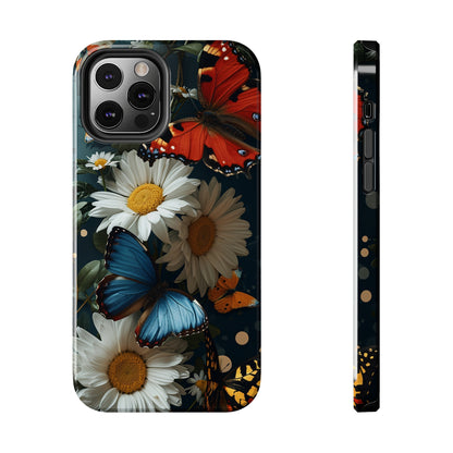 Wildflowers & Butterflies Vibrant Tones Digital print Design Tough Phone Case compatible with a large variety of iPhone models, Phone Case