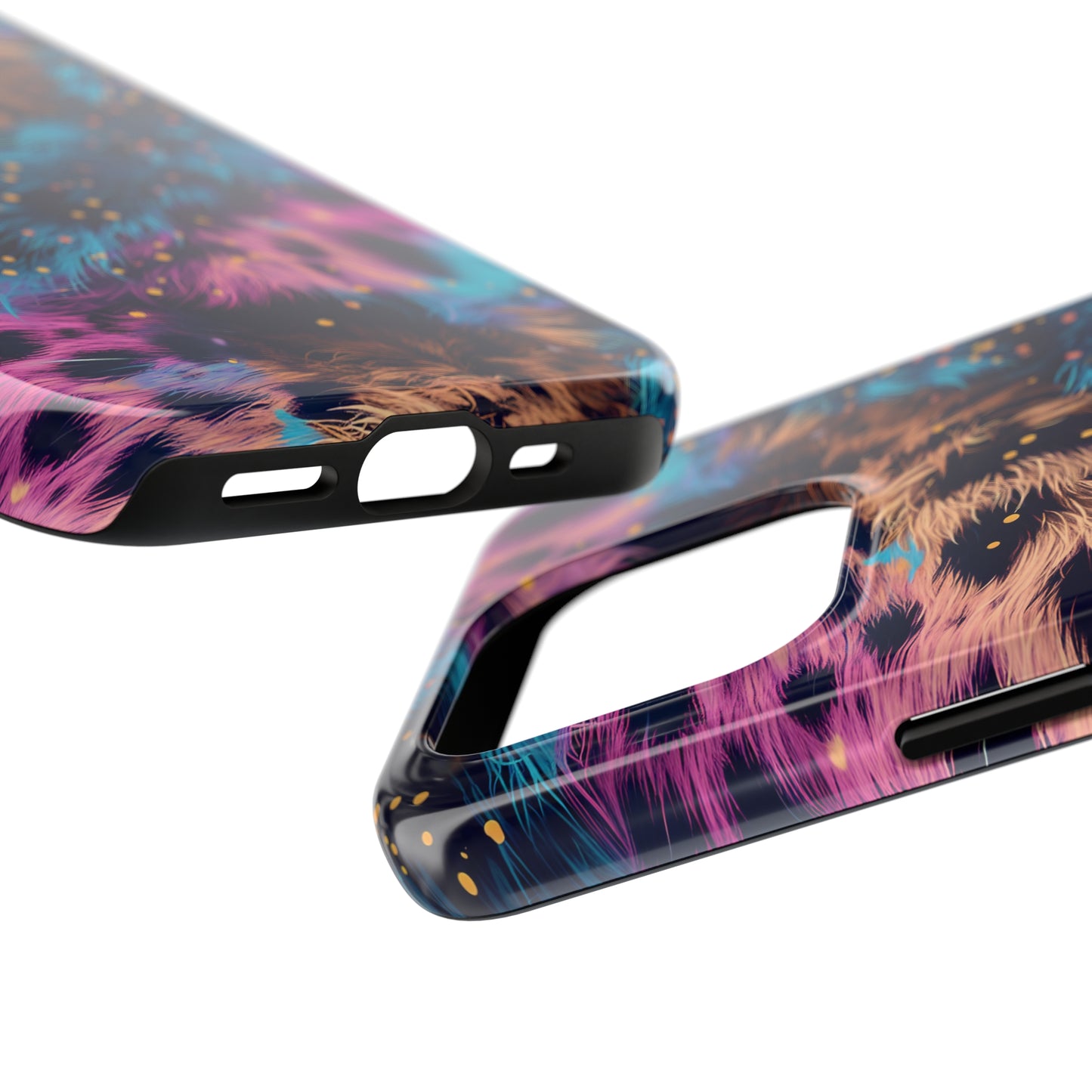 Multicolor unique leopard Pattern Design Tough Phone Case compatible with a large variety of iPhone models, Gift, Phone Case