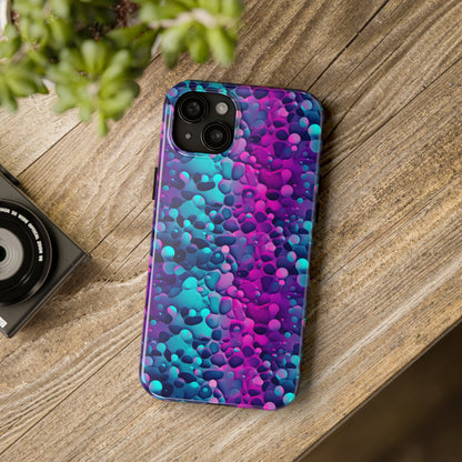 3D Bubble Print Pattern Design Tough Phone Case compatible with a large variety of iPhone models, Phone Case, Gift