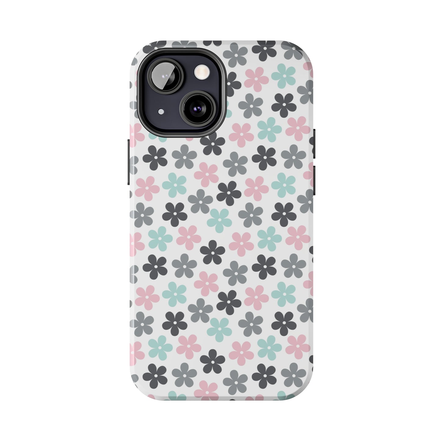 Pastel Groovy Flowers print design Tough Phone Case compatible with a large variety of iphone models