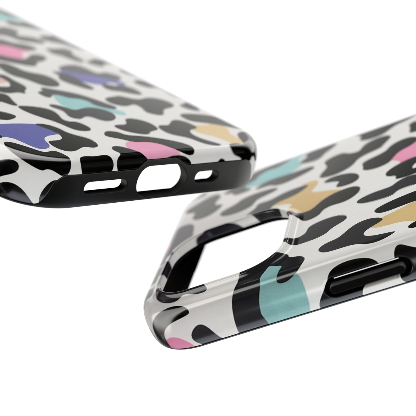 Rainbow Leopard Print design Tough Phone Case compatible with a large variety of iPhone models, Birthday Gift, Phone Case