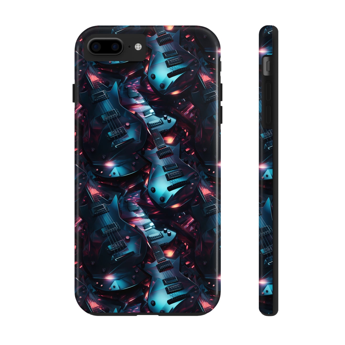 Guitar Pattern Design Tough Phone Case compatible with a large variety of iPhone models, Phone Case, Birthday Gift