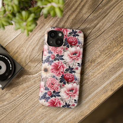 Elegant Blooms Digital print Design Tough Phone Case compatible with a large variety of iPhone models, Gift, Phone Case