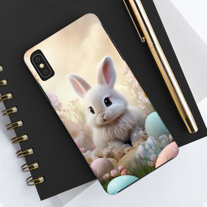 Cute Easter Bunny Pattern Design Tough Phone Case compatible with a large variety of iPhone models, Gift, Phone Case