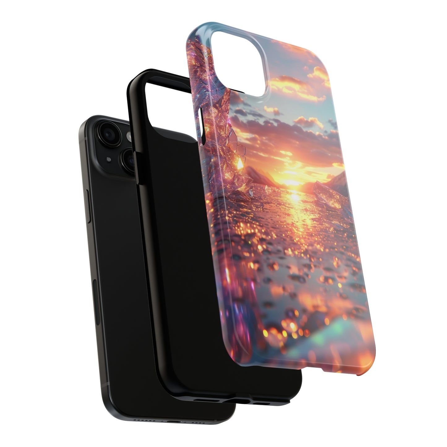 Abstract Sunrise Crystal Design Tough Phone Case