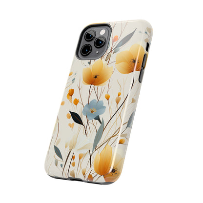 Wildflowers Muted Tones Digital print Design Tough Phone Case compatible with a large variety of iPhone models, Gift, Phone Case