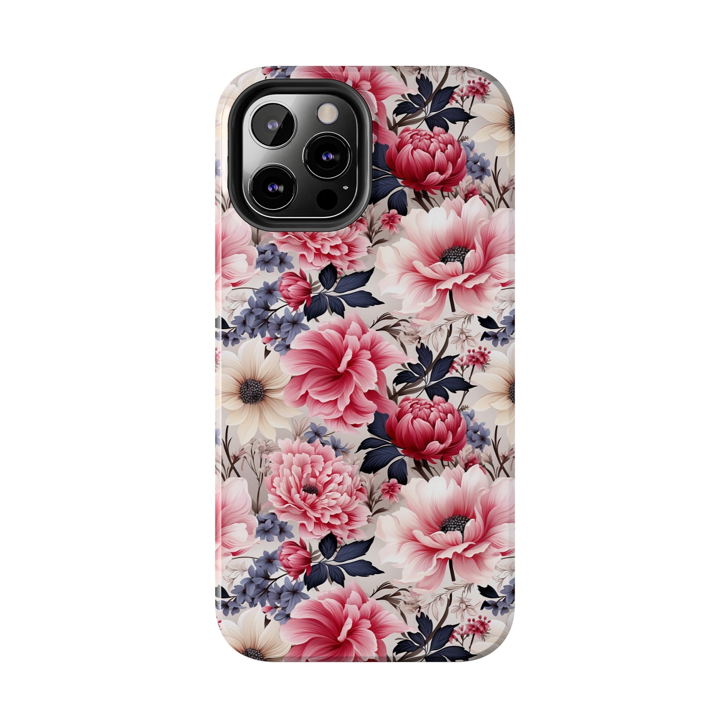 Elegant Blooms Digital print Design Tough Phone Case compatible with a large variety of iPhone models, Gift, Phone Case