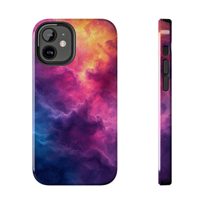 Abstract Art Colorful Nebula Design Phone Case- Lightweight, Impact Resistant Cover for iPhone 6, 6s, 12, 13, 14, 15