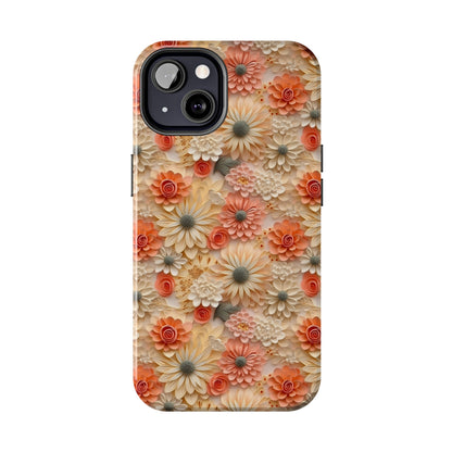 3D Wildflower Floral Pattern print design Phone Case- Lightweight, Impact Resistant Cover for iPhone 6, 6s, 12, 13, 14, 15