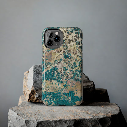 Western Turquoise and Cheetah Design Tough Phone Case compatible with a large variety of phone models, Gift, Phone Case