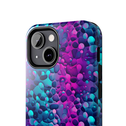 3D Bubble Print Pattern Design Tough Phone Case compatible with a large variety of iPhone models, Phone Case, Gift