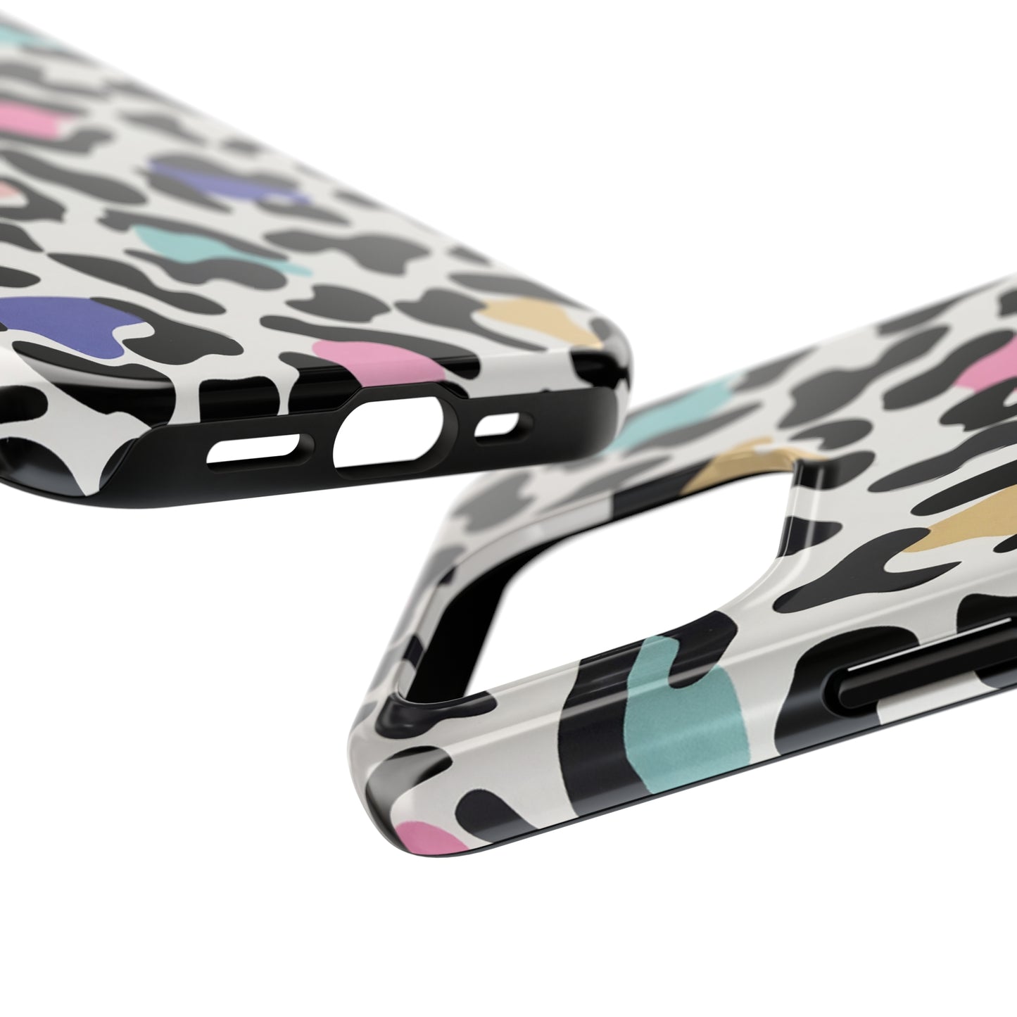 Rainbow Leopard Print design Tough Phone Case compatible with a large variety of iPhone models, Birthday Gift, Phone Case