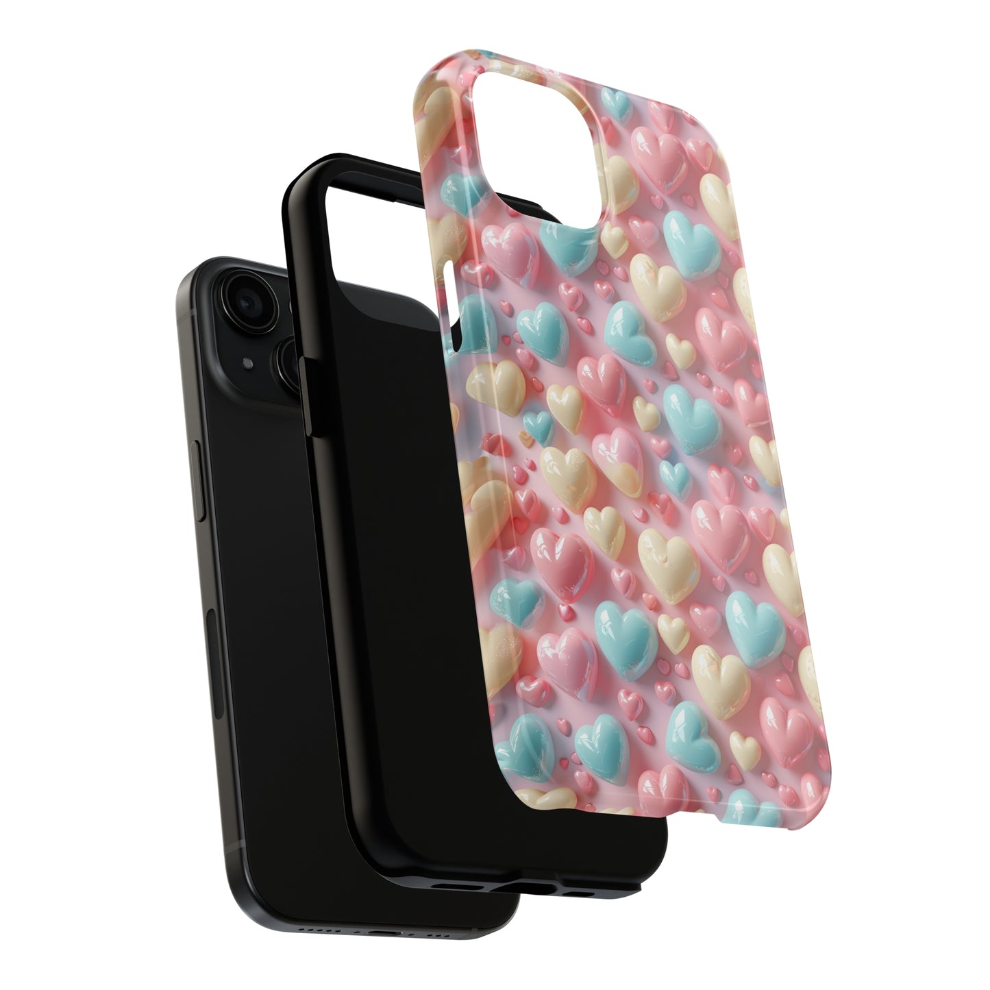 Valentine's Candy Hearts Pattern Design Tough Phone Case compatible with a large variety of iPhone models, Gift, Phone Case