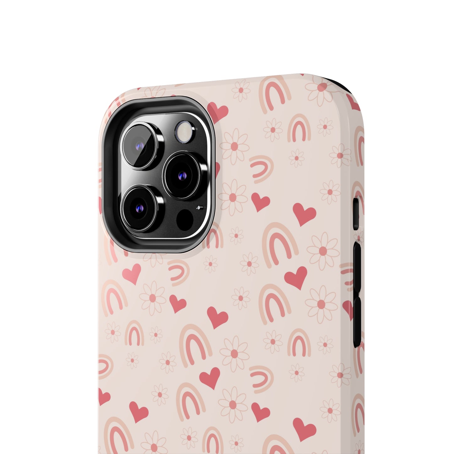 Pink Boho2 Rainbow print Design Tough Phone Case compatible with a large variety of iPhone models, Gift, Phone Case