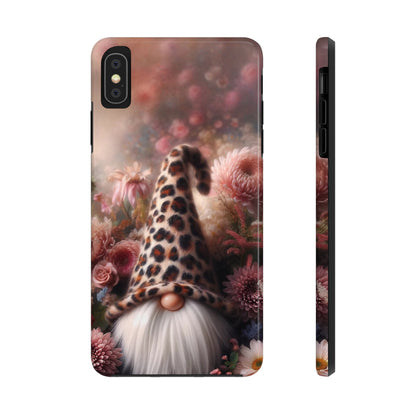 Leopard Print Fantasy Gnome Design Phone Case- Lightweight, Impact Resistant Cover for iPhone 6, 6s, 12, 13, 14, 15