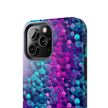 3D Bubble Print Pattern Design Tough Phone Case compatible with a large variety of iPhone models, Phone Case, Gift