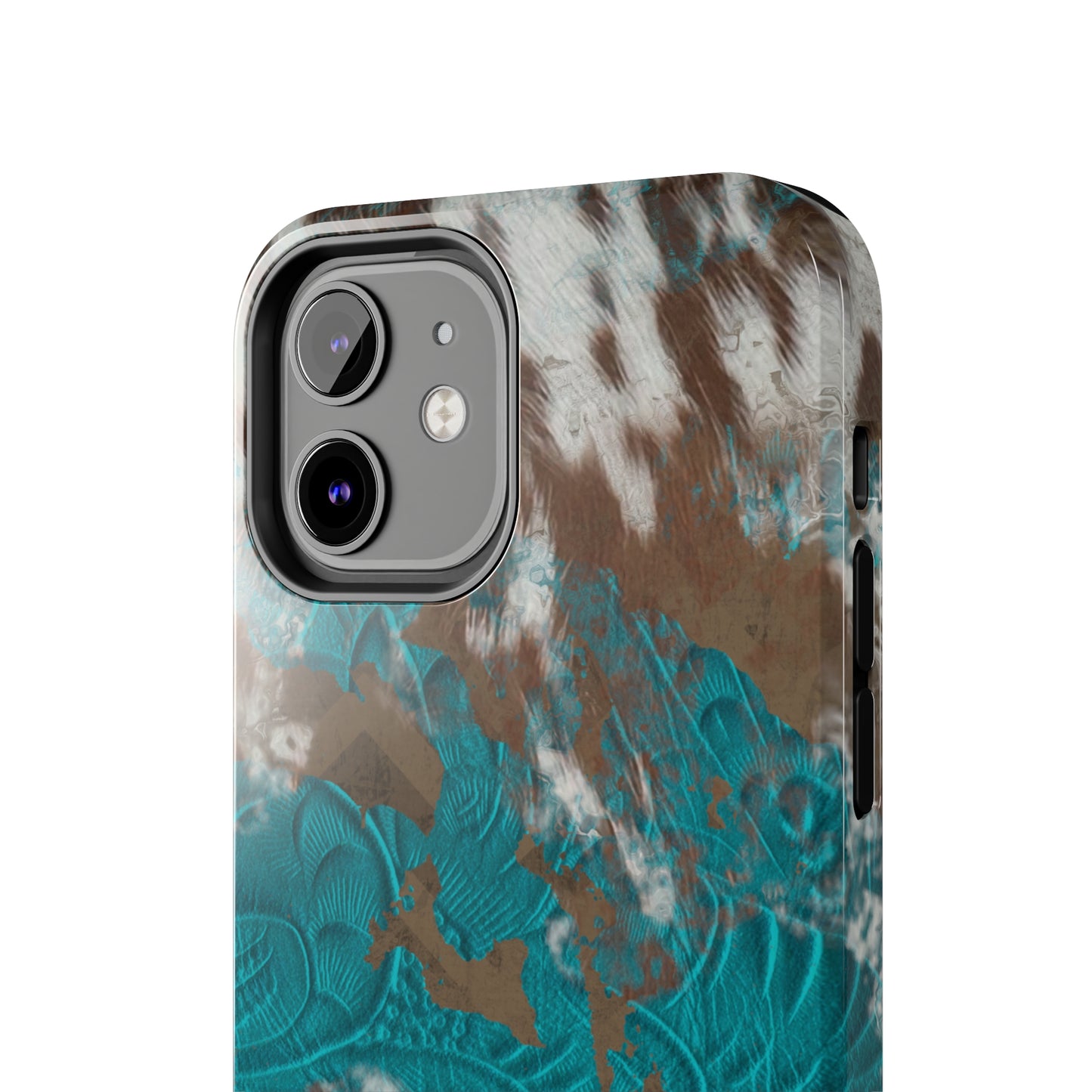 Western Cow Print Design  Phone Case- Lightweight, Impact Resistant Cover for iPhone 6, 6s, 12, 13, 14, 15