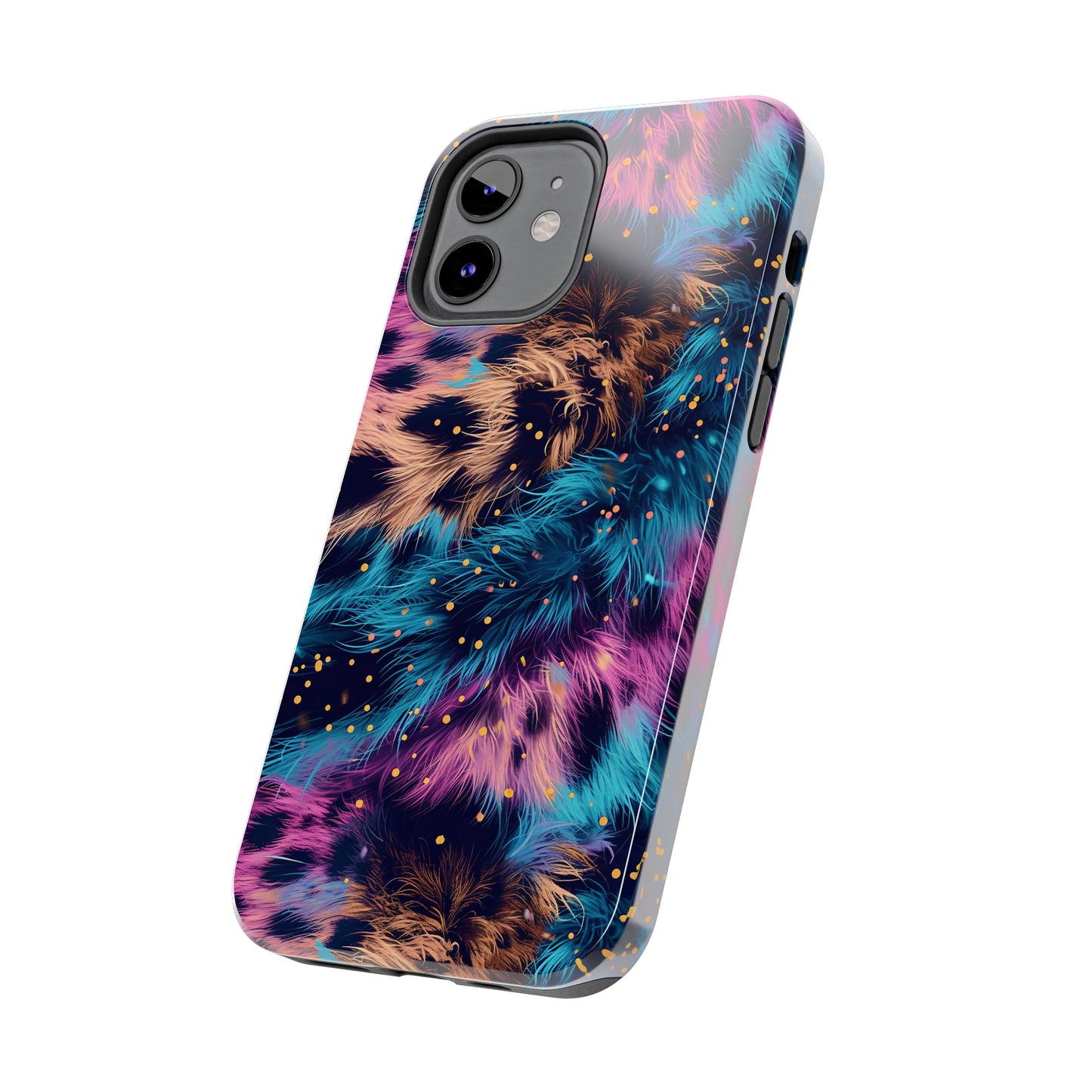 Multicolor unique leopard Pattern Design Tough Phone Case compatible with a large variety of iPhone models, Gift, Phone Case