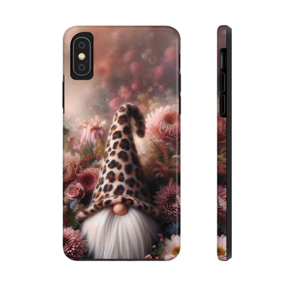 Leopard Print Fantasy Gnome Design Phone Case- Lightweight, Impact Resistant Cover for iPhone 6, 6s, 12, 13, 14, 15