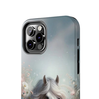 Beautiful Horse and Floral print Design Tough Phone Case compatible with a large variety of iPhone models, Gift, Phone Case