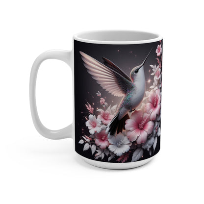 Hummingbird and Flowers Coffee Mug, Hummingbird Coffee Mug, Hummingbird Gift for Women, Nature Lover Gifts for Women, Unique Gift Idea, Mug 15oz