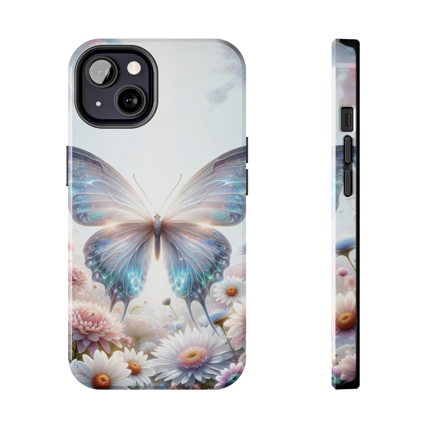 Fantasy Butterfly and Floral design Tough Phone Case compatible with a large variety of iphone models