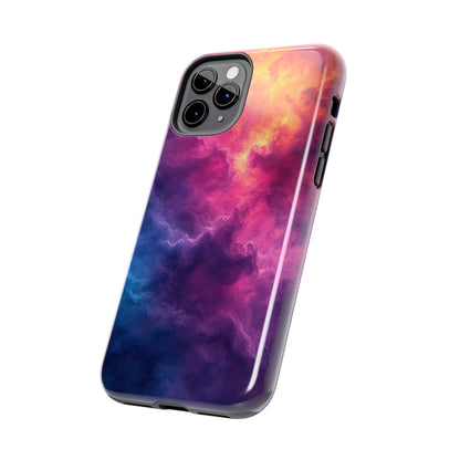 Abstract Art Colorful Nebula Design Phone Case- Lightweight, Impact Resistant Cover for iPhone 6, 6s, 12, 13, 14, 15