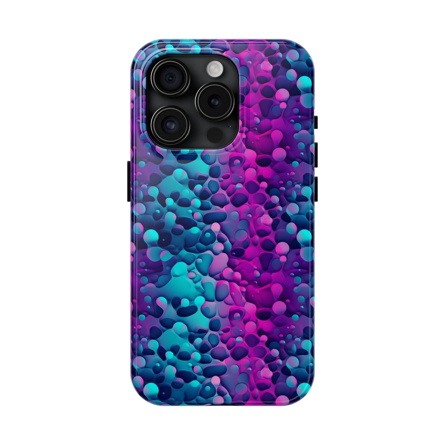 3D Bubble Print Pattern Design Tough Phone Case compatible with a large variety of iPhone models, Phone Case, Gift