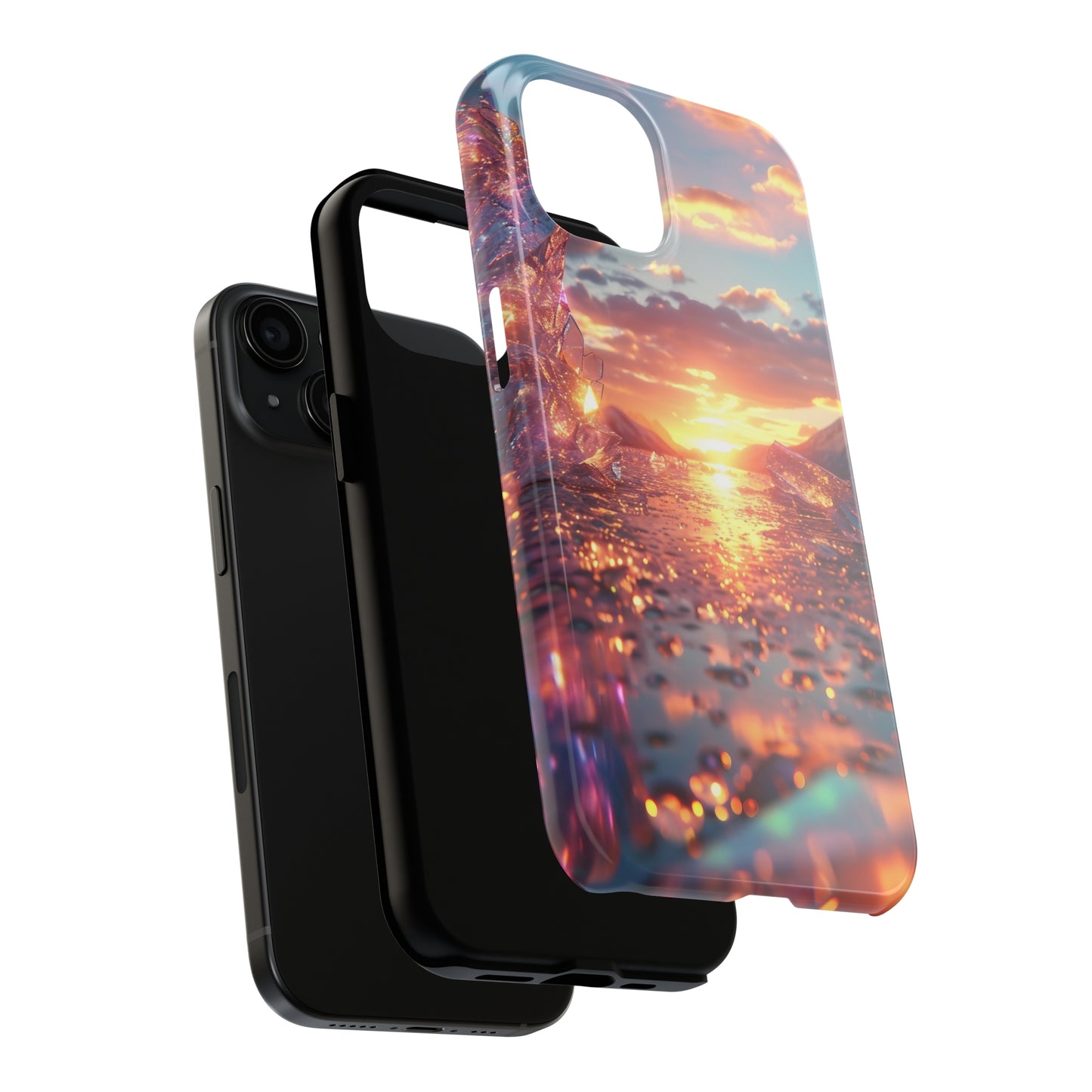 Abstract Sunrise Crystal Design Tough Phone Case