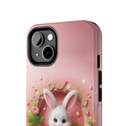 Easter Bunny Hole in the Wall design Tough Phone Case compatible with a large variety of iphone models