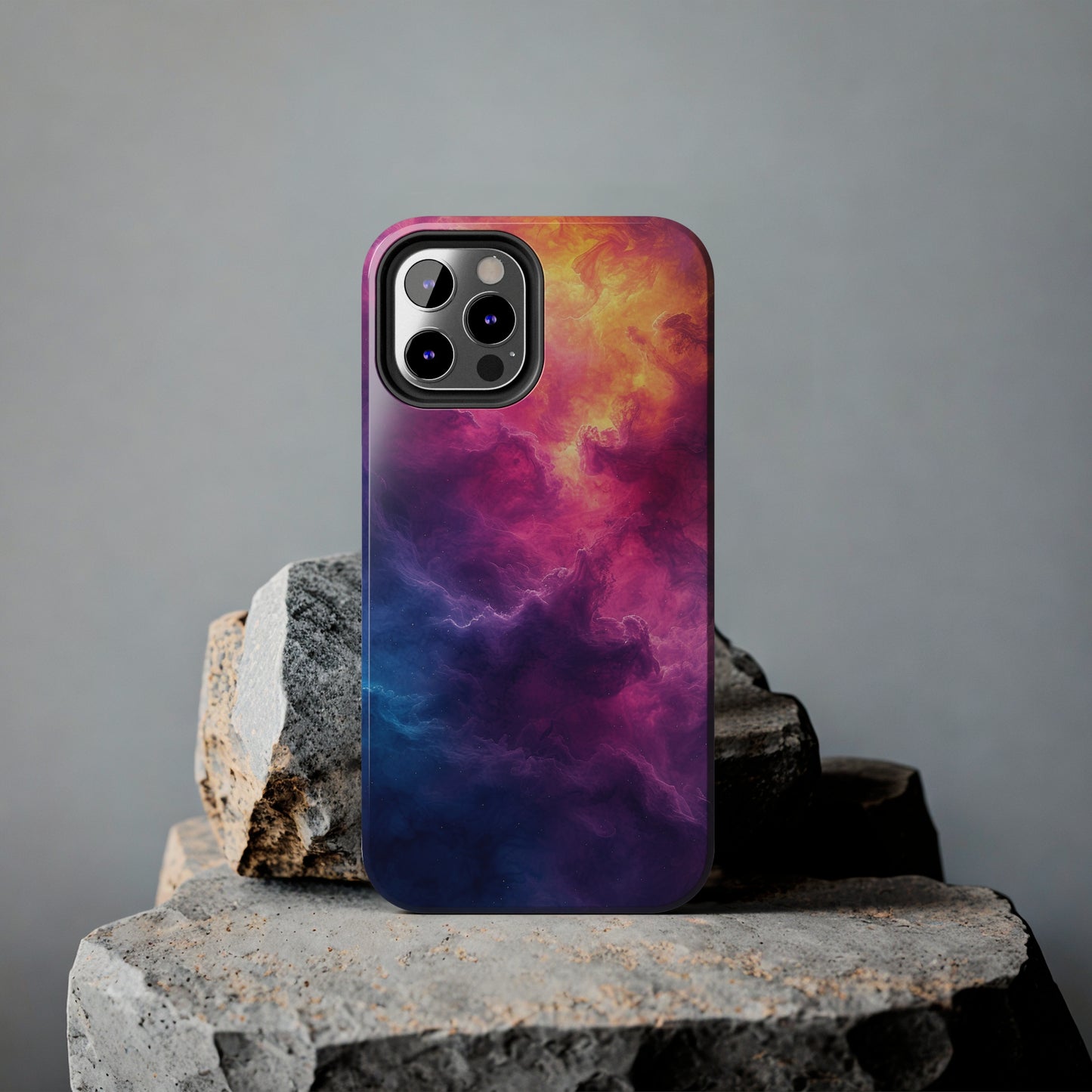 Abstract Art Colorful Nebula Design Phone Case- Lightweight, Impact Resistant Cover for iPhone 6, 6s, 12, 13, 14, 15