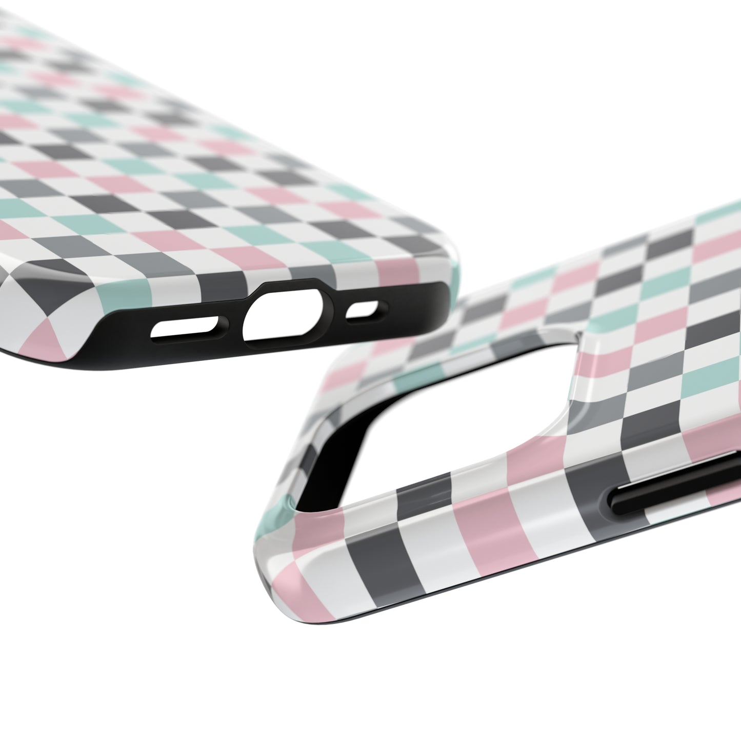 Multicolor Checkerboard print design Tough Phone Case compatible with a large variety of iphone models