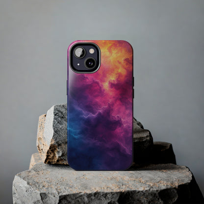 Abstract Art Colorful Nebula Design Phone Case- Lightweight, Impact Resistant Cover for iPhone 6, 6s, 12, 13, 14, 15