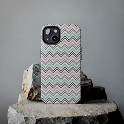 Pastel Chevron print design Tough Phone Case compatible with a large variety of iphone models