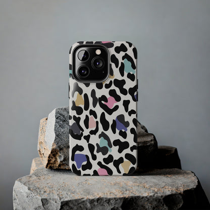 Rainbow Leopard Print design Tough Phone Case compatible with a large variety of iPhone models, Birthday Gift, Phone Case