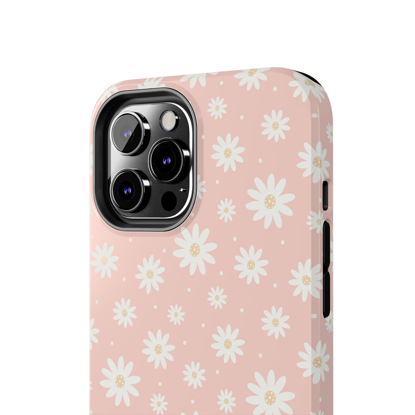 Cute Minimalist Flowers and Polka Dots Digital print Design Tough Phone Case compatible with a large variety of iPhone models, Gift, Phone Case