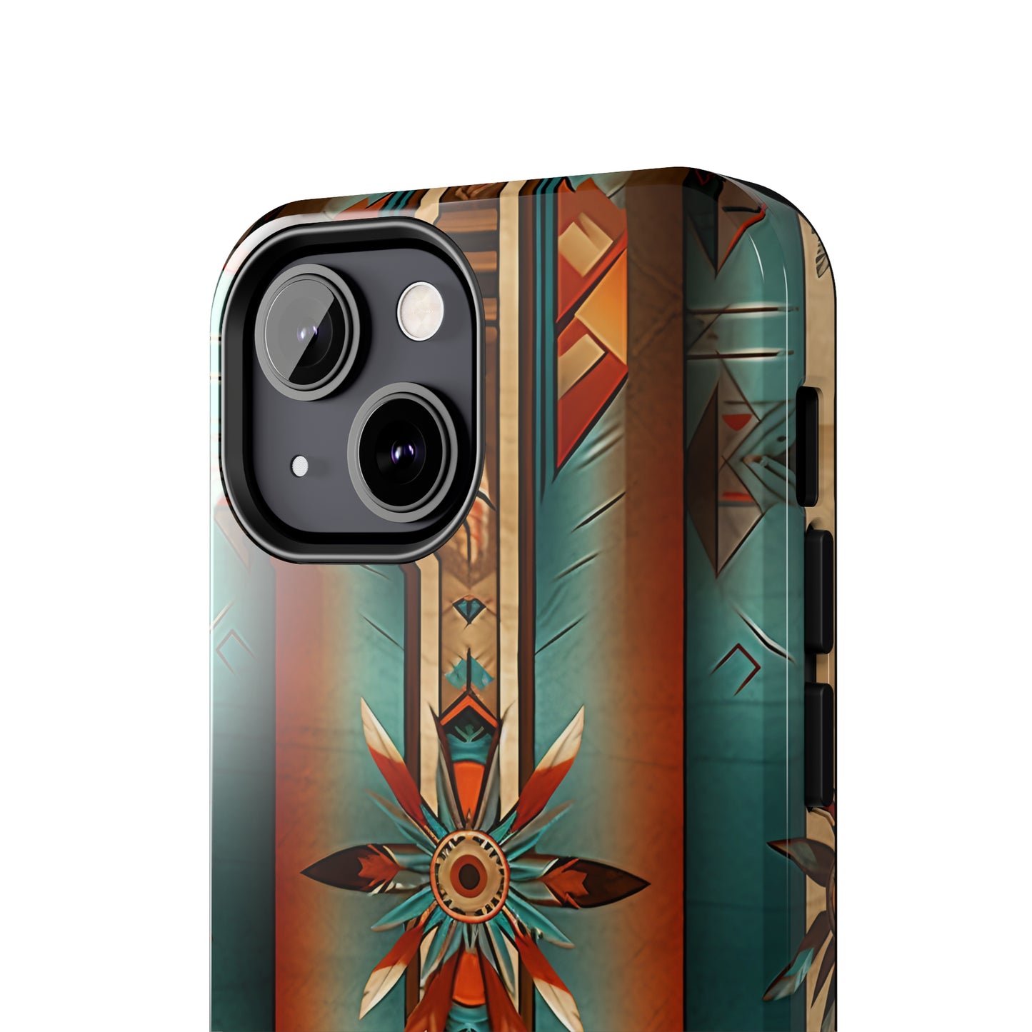 Beautiful Blue Native American Pattern Design Tough Phone Case compatible with a large variety of iPhone models, Gift, Phone Case