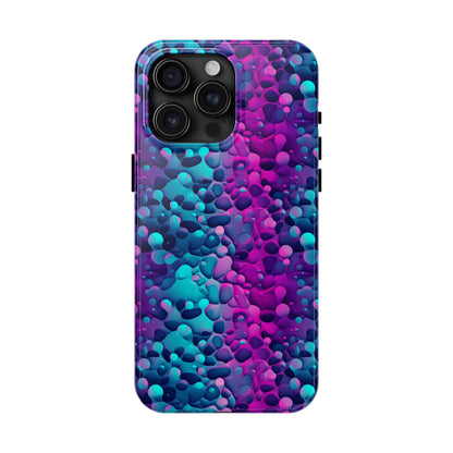 3D Bubble Print Pattern Design Tough Phone Case compatible with a large variety of iPhone models, Phone Case, Gift