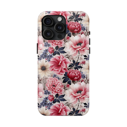 Elegant Blooms Digital print Design Tough Phone Case compatible with a large variety of iPhone models, Gift, Phone Case