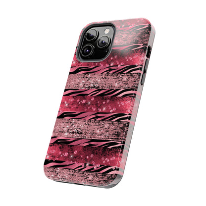 Pink Tiger Design Tough Phone Case compatible with a large variety of phone models, Gift, Phone Case