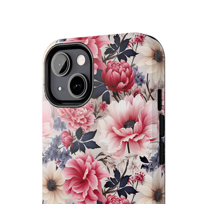 Elegant Blooms Digital print Design Tough Phone Case compatible with a large variety of iPhone models, Gift, Phone Case