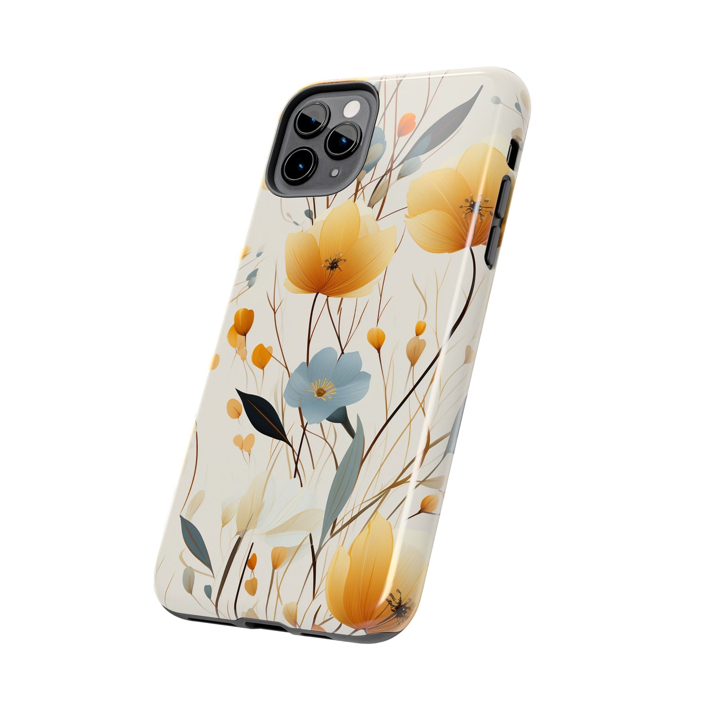 Wildflowers Muted Tones Digital print Design Tough Phone Case compatible with a large variety of iPhone models, Gift, Phone Case