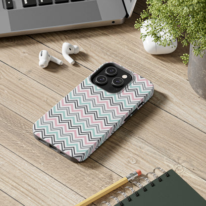 Pastel Chevron print design Tough Phone Case compatible with a large variety of iphone models