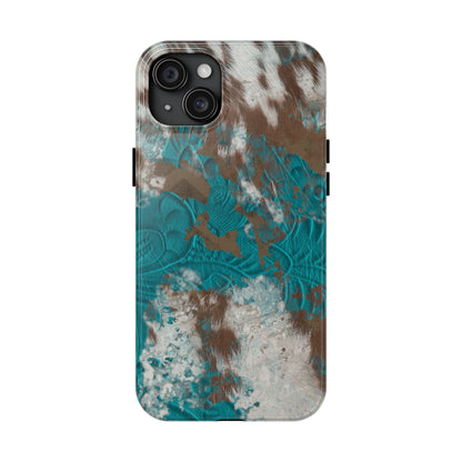 Western Cow Print Design  Phone Case- Lightweight, Impact Resistant Cover for iPhone 6, 6s, 12, 13, 14, 15