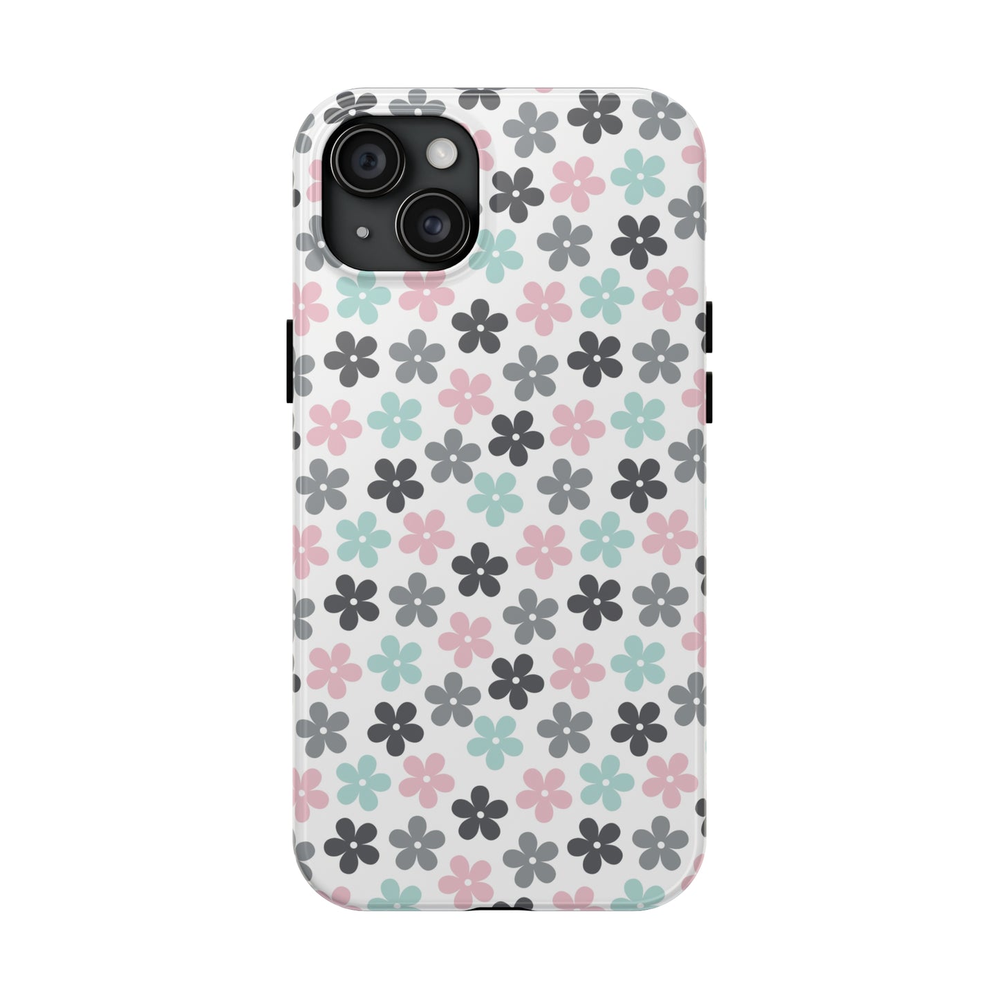 Pastel Groovy Flowers print design Tough Phone Case compatible with a large variety of iphone models