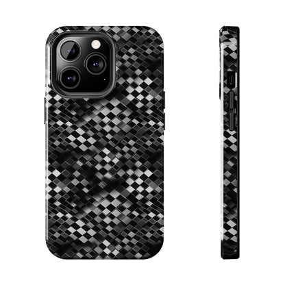 3D Checkerboard Print Pattern Design Tough Phone Case compatible with a large variety of iPhone models, Phone Case, Gift