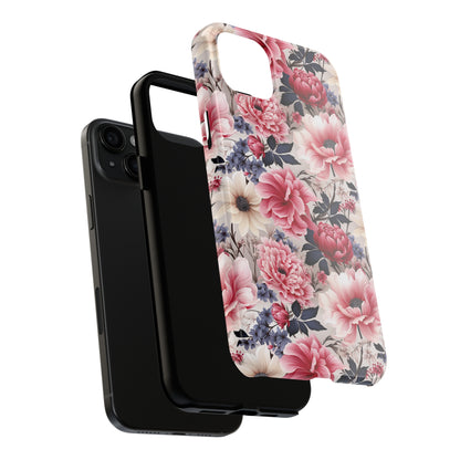 Elegant Blooms Digital print Design Tough Phone Case compatible with a large variety of iPhone models, Gift, Phone Case